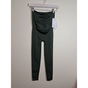 NWT Blanqui Maternity Leggings Athletic Workout Gym Yoga Green Women's Sz Small